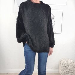 Turtle Neck Kuschel Pulli Boucle- One Size