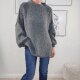 Turtle Neck Kuschel Pulli Boucle- One Size