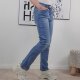 Karostar Damen Stretch Jeans mit geradem Bein, Straight Leg, 5-Pocket, mid rise, Größen M bis 4XL