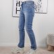 Karostar Damen Stretch Jeans mit geradem Bein, Straight Leg, 5-Pocket, mid rise, Größen M bis 4XL