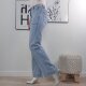 Jewelly Wide Leg Jeans| Damen Hose mit weitem Bein| große Taschen