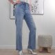 Jewelly Wide Leg Jeans| Damen Hose mit weitem Bein| Classic 5 Pocket