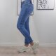 Jewelly Damen Stretch Mom Jeans| Slim Boyfriend Style| Zipper und Knopf Cosy Denim-XL