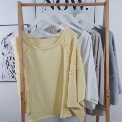 Raw Cut Sweater Frottee- One Size