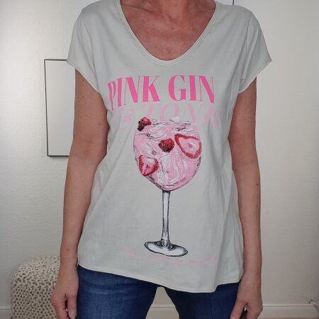 V-Neck Shirt Pink Gin- One Size Hellbeige