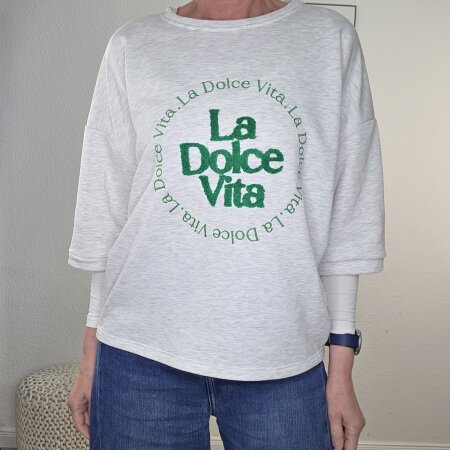 Halbarm Frottee Shirt Dolce Vita- One Size