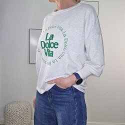 Halbarm Frottee Shirt Dolce Vita- One Size