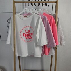 Halbarm Frottee Shirt Dolce Vita- One Size