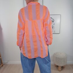 Schlupfbluse Neon Stripe- One Size