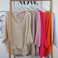 Halbarm Pulli Vokuhila- One Size
