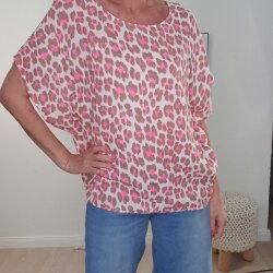 Oversized Musselin Shirt Neon Leo- One Size