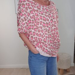 Oversized Musselin Shirt Neon Leo- One Size