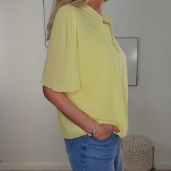 Halbarm Blusen Shirt Plissee- One Size