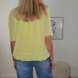 Halbarm Blusen Shirt Plissee- One Size