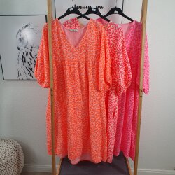 Kurzes Musselin Kleid Neon Love- One Size