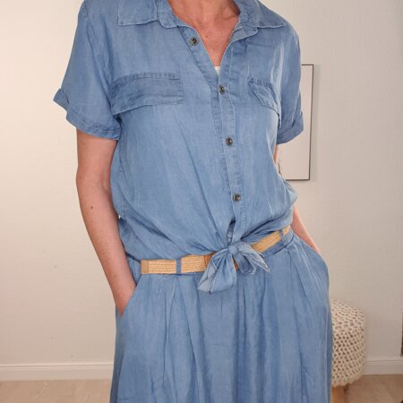 Jeansbluse zum knoten Lotta- One Size