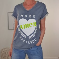Vokuhila Fransen Shirt Amor- One Size