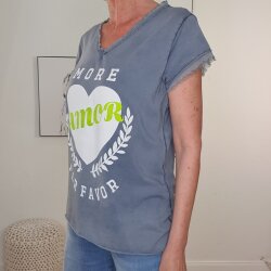 Vokuhila Fransen Shirt Amor- One Size