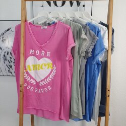 Vokuhila Fransen Shirt Amor- One Size