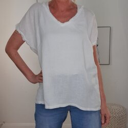 Leinenmix Shirt Lino- One Size Weiss