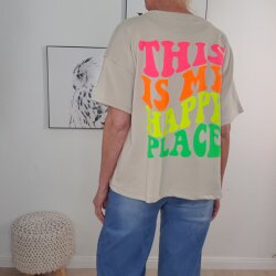 Halbarm Shirt Happy Place- One Size