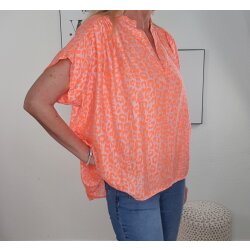 Oversized Blusen Shirt Neon Leo- One Size