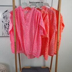 Oversized Blusen Shirt Neon Leo- One Size