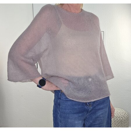 Mohair ¾ Arm Pulli Summer Fluffy- One Size