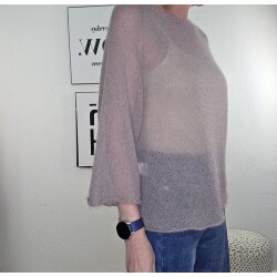 Mohair ¾ Arm Pulli Summer Fluffy- One Size