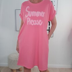 Knielanges Sweat Kleid Summer Please- One Size