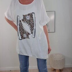 Oversized Shirt Glitter Sneaker- One Size