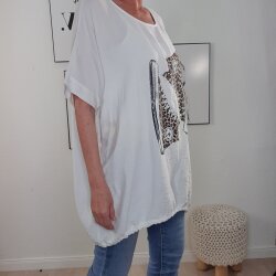 Oversized Shirt Glitter Sneaker- One Size