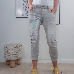 Sexy Woman 7/8 Jeans Vintage Grau