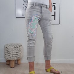Sexy Woman 7/8 Jeans Vintage Grau