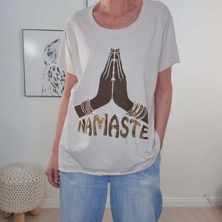 Vokuhila Shirt Namaste 2- One Size