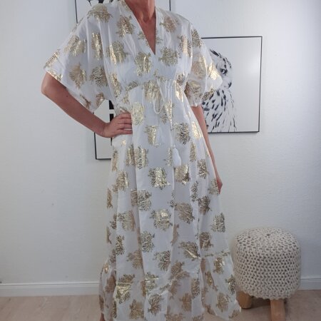 Boho Kleid Gold Coral- One Size