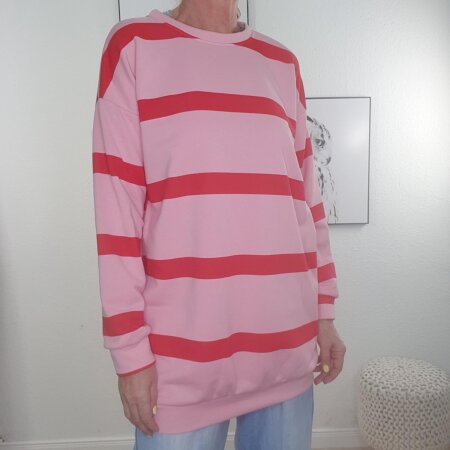 Oversized Sweatshirt Stripe- One size