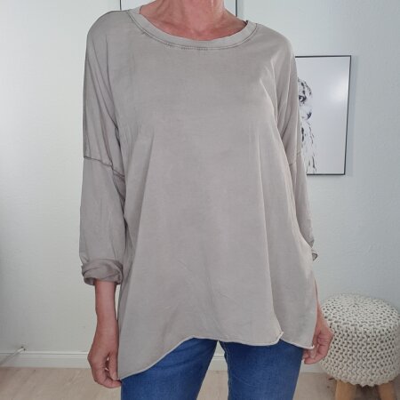 Oversized Shirt Oil Wash- One Size