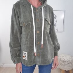 Kapuzen Shacket Cord- One Size