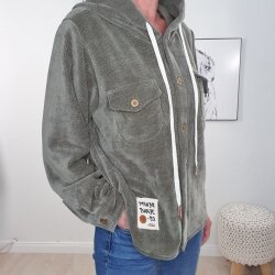 Kapuzen Shacket Cord- One Size
