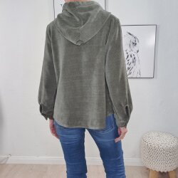 Kapuzen Shacket Cord- One Size