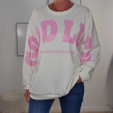 Weiches Sweatshirt Good Luck- One Size