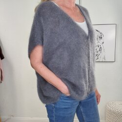 Oversized Strick Weste Fluffy Mohair- One Size