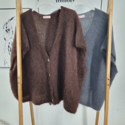 Oversized Strick Weste Fluffy Mohair- One Size