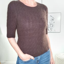 Halbarm Mohair Pulli Braid- One Size