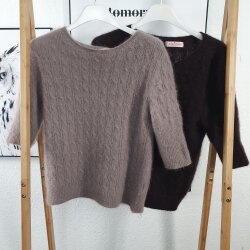 Halbarm Mohair Pulli Braid- One Size