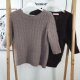 Halbarm Mohair Pulli Braid- One Size