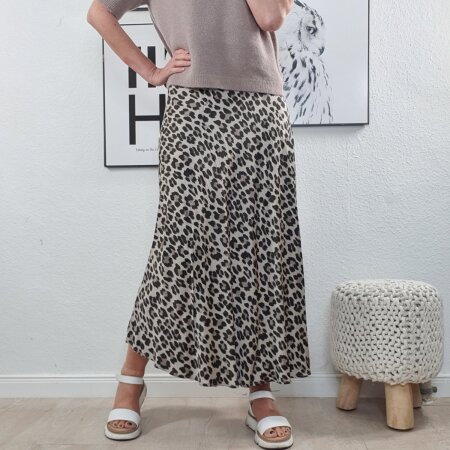 Midi Rock Silky Leo- One Size