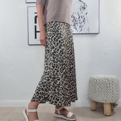 Midi Rock Silky Leo- One Size