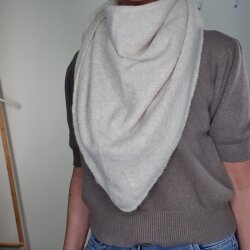 Kuschelwolle Dreiecksschal Uni